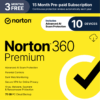 Norton 360 Premium: 75GB Cloud PC Backup for 10 Devices (15-Month Subscription)