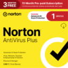 Norton AntiVirus Plus 2GB PC Cloud Backup 1 Device (15-Month Subscription)