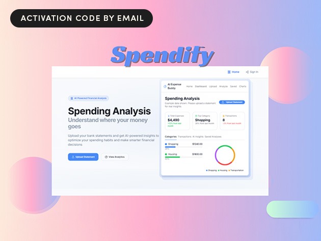 Spendify: Lifetime Subscription