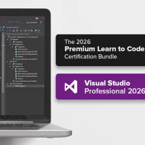 Microsoft Visual Studio Professional 2026 + The Premium Learn to Code Certification Bundle