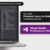Microsoft Visual Studio Professional 2022 + The Premium Learn to Code Certification Bundle
