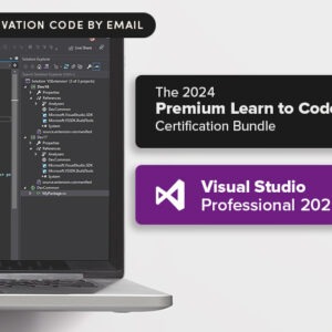 Microsoft Visual Studio Professional 2022 + The Premium Learn to Code Certification Bundle
